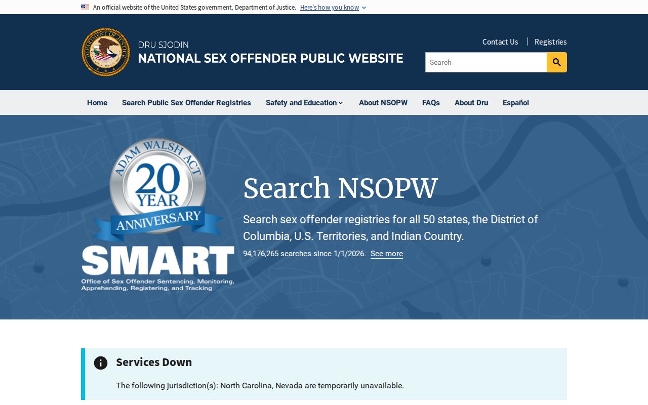 Fluvanna County sex offender lookup through the national NSOPW search