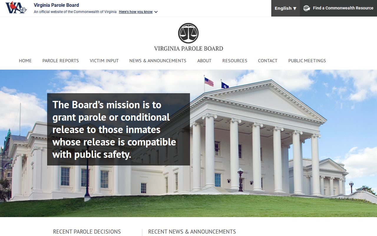 Fluvanna County criminal records and Virginia Parole Board information